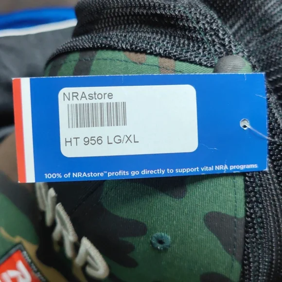 NRA Green Camouflage M81 FLEXFIT MESH CAP LG/XL - Picture 2 of 3